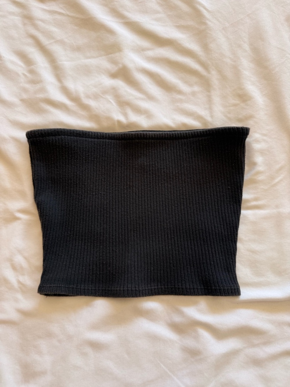 Urban Outfitters Black Ribbed Strapless Tube Top